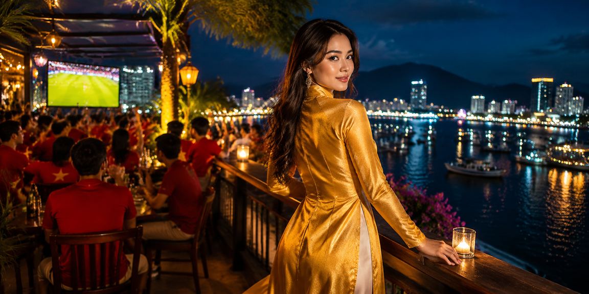 Người phụ nữ mặc áo dài tại Nha Trang nhận thưởng hoàn tiền qua điện thoại